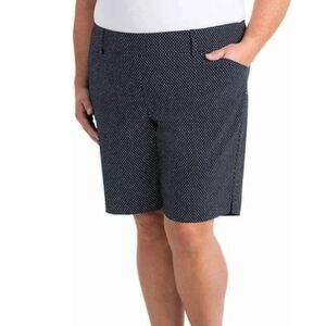 Hilary Radley Dark Blue and White Dotted Bermudas